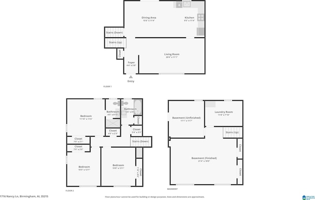 1716 Nancy Ln, Center Point, AL 35215 - property floor plan