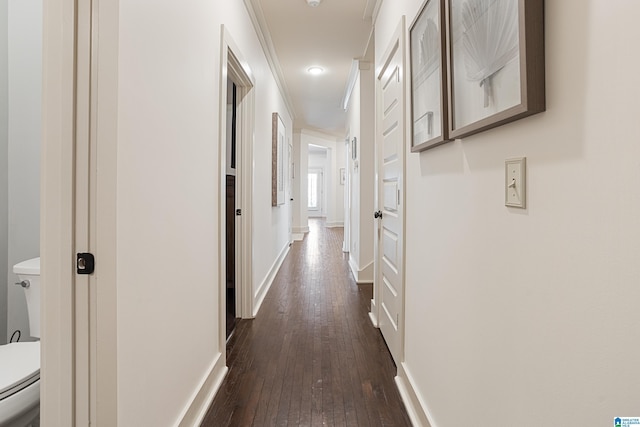 1517 Laurens St, Birmingham, AL 35242 - corridor featuring dark wood-style flooring, baseboards, and recessed lighting