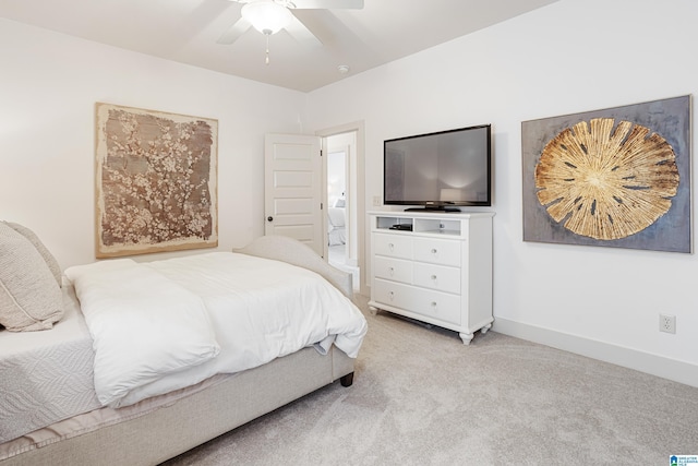 1517 Laurens St, Birmingham, AL 35242 - bedroom featuring light carpet, a ceiling fan, and baseboards
