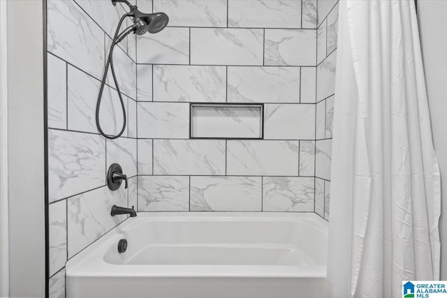 2523 County Road 222, Cullman, AL 35057 - bathroom featuring shower / bathtub combination with curtain
