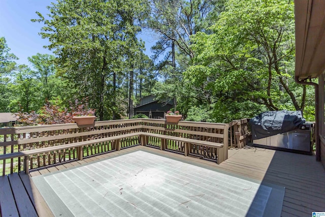 3300 Shetland Trce, Birmingham, AL 35242 - wooden terrace with area for grilling