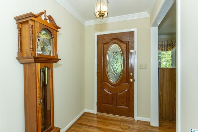 3300 Shetland Trce, Birmingham, AL 35242 - foyer entrance with crown molding, wood finished floors, and baseboards