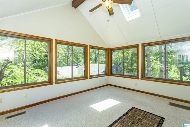 3300 Shetland Trce, Birmingham, AL 35242 - unfurnished sunroom with a skylight, healthy amount of natural light, carpet flooring, and baseboards
