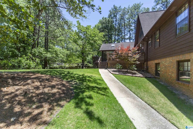 3300 Shetland Trce, Birmingham, AL 35242 - view of grassy yard with a deck