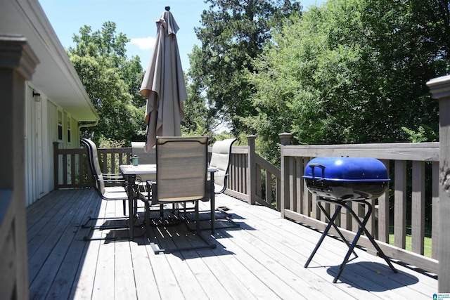 1508 Cloverdale Rd, Anniston, AL 36207 - deck featuring outdoor dining area and a grill