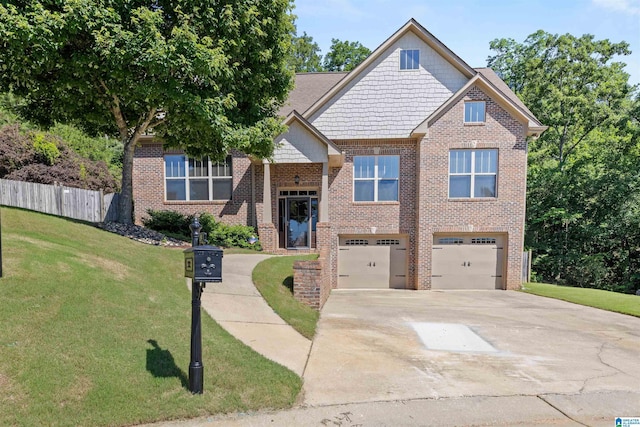 204 Pride Cir, Pelham, AL 35124 - craftsman inspired home featuring an attached garage, brick siding, and driveway