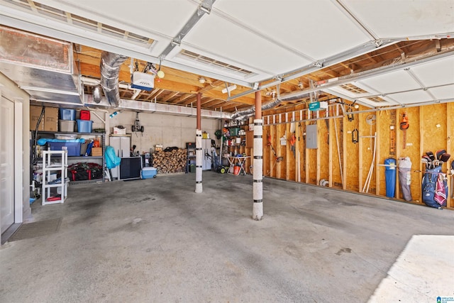 204 Pride Cir, Pelham, AL 35124 - garage with electric panel and water heater