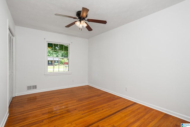 1826 Edwardian Way, Anniston, AL 36207 - empty room featuring wood finished floors, baseboards, and ceiling fan
