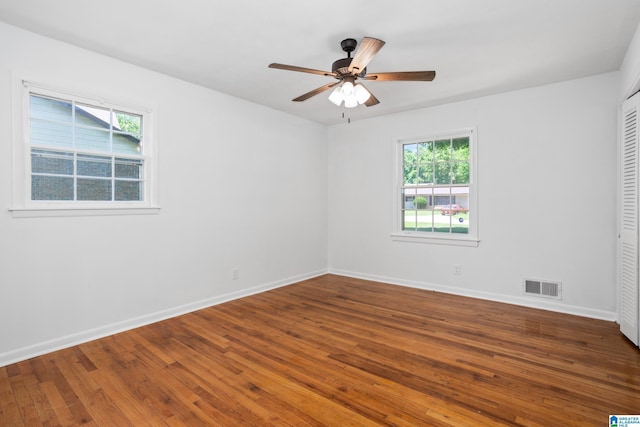 1826 Edwardian Way, Anniston, AL 36207 - spare room featuring a ceiling fan, baseboards, and wood finished floors