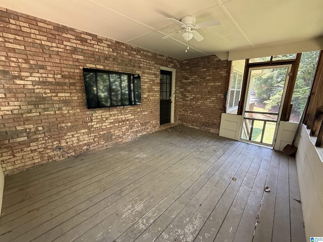 2301 Hathaway Heights Rd, Anniston, AL 36207 - deck featuring ceiling fan