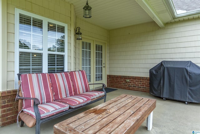 1009 Fairbank Ln, Chelsea, AL 35043 - covered porch featuring a grill