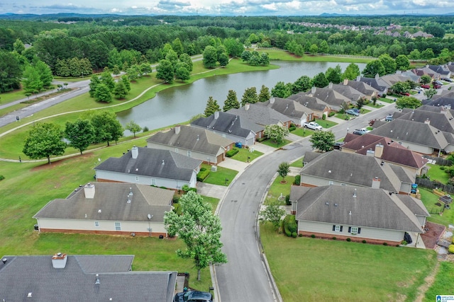 1009 Fairbank Ln, Chelsea, AL 35043 - aerial perspective of suburban area featuring a nearby body of water and a heavily wooded area