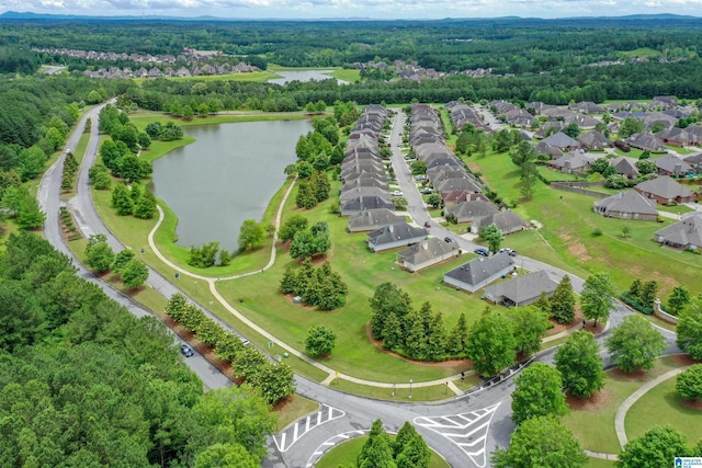 1009 Fairbank Ln, Chelsea, AL 35043 - aerial view of residential area with a large body of water and a heavily wooded area