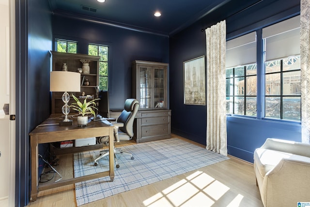 3 Troon, Birmingham, AL 35242 - home office with wood finished floors, recessed lighting, and baseboards