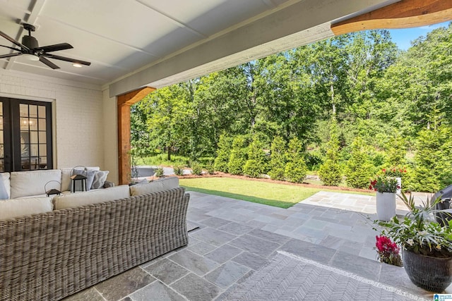 3 Troon, Birmingham, AL 35242 - view of patio featuring an outdoor hangout area and a ceiling fan
