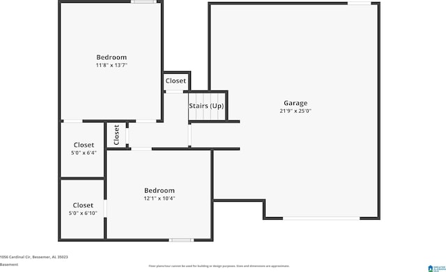 1056 Cardinal Cir, Hueytown, AL 35023 - floor plan / room layout