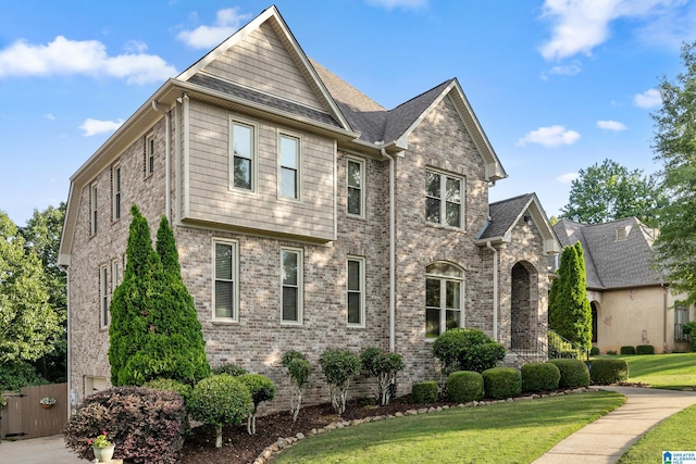 8419 Ledge Cir, Trussville, AL 35173 - view of front facade with a front lawn and brick siding
