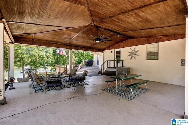 14 County Road 279, Cullman, AL 35057 - view of patio with ceiling fan and an outdoor living space