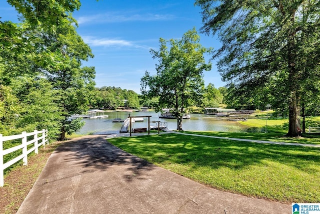 14 County Road 279, Cullman, AL 35057 - view of property's community featuring a water view, a boat dock, and view of wooded area