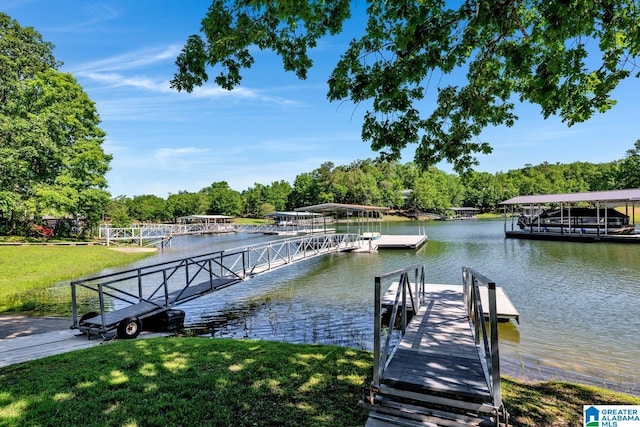 14 County Road 279, Cullman, AL 35057 - dock with a water view and a lawn