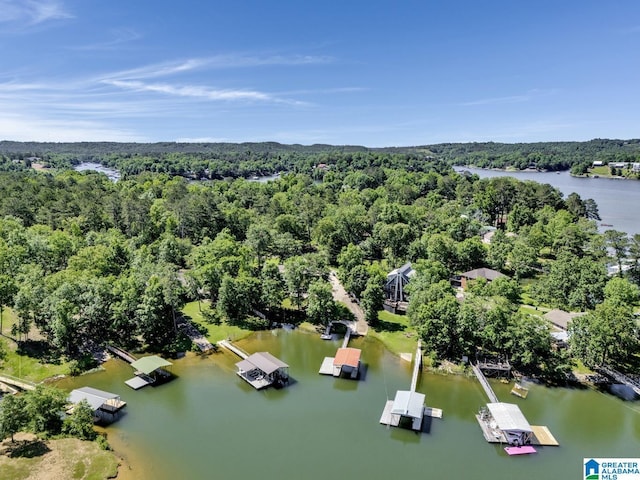 14 County Road 279, Cullman, AL 35057 - bird's eye view of a heavily wooded area and a large body of water