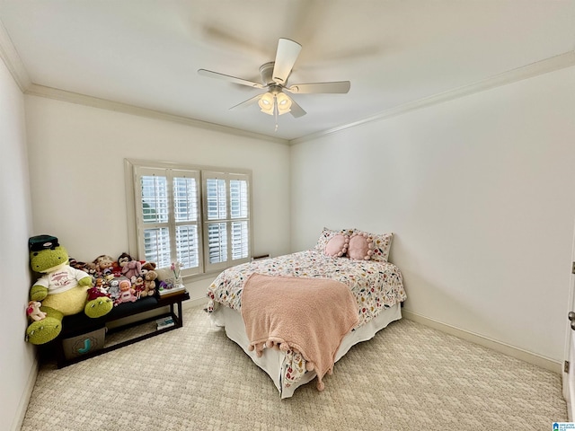 200 Quail Ridge Rd, Oneonta, AL 35121 - bedroom with ornamental molding, carpet flooring, and baseboards
