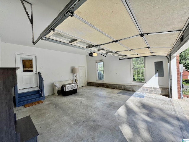 200 Quail Ridge Rd, Oneonta, AL 35121 - garage with a garage door opener and electric panel