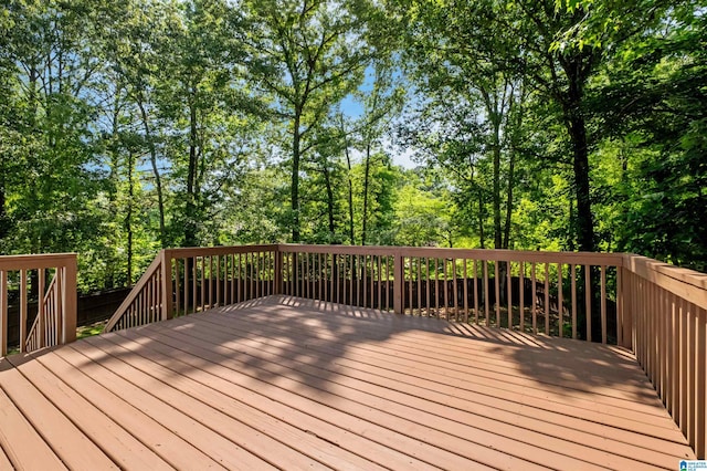 204 Forest Pkwy, Alabaster, AL 35007 - wooden terrace with view of wooded area