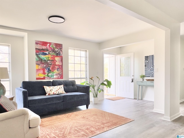 2723 6th St NE, Center Point, AL 35215 - living area with plenty of natural light, wood finished floors, and baseboards