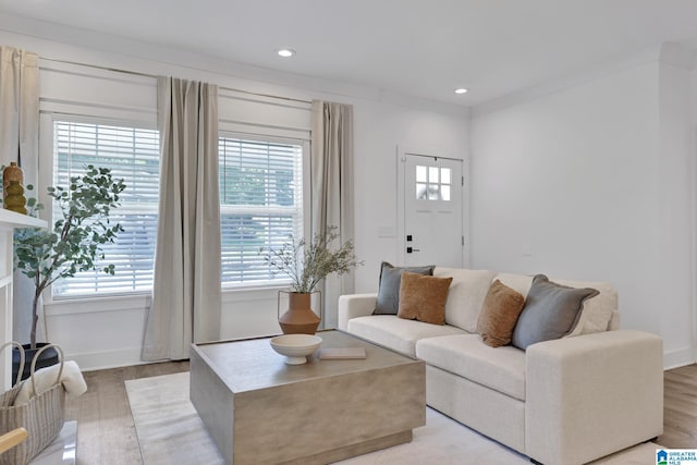 1505 36th St N, Birmingham, AL 35234 - living area with plenty of natural light, light wood finished floors, baseboards, and recessed lighting