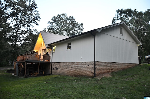 1679 Curry Hwy, Jasper, AL 35503 - view of property exterior featuring a deck and a lawn