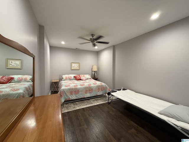 171 Sweetwater Dr, Wedowee, AL 36278 - bedroom with wood finished floors, recessed lighting, and ceiling fan