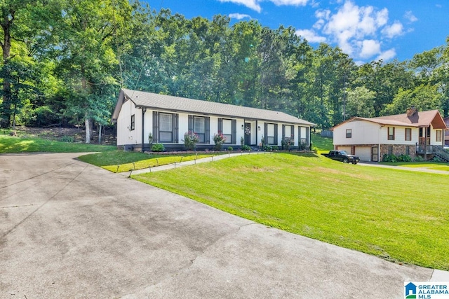 717 Country View Ter, Birmingham, AL 35215 - ranch-style home with driveway, a front yard, and a garage