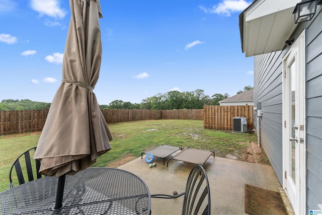 1063 Archers Trl E, Springville, AL 35146 - view of patio with french doors and central AC