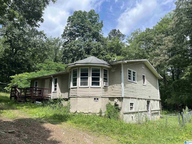 5162 Willow Ridge Ln, Pinson, AL 35126 - view of home's exterior featuring a wooden deck