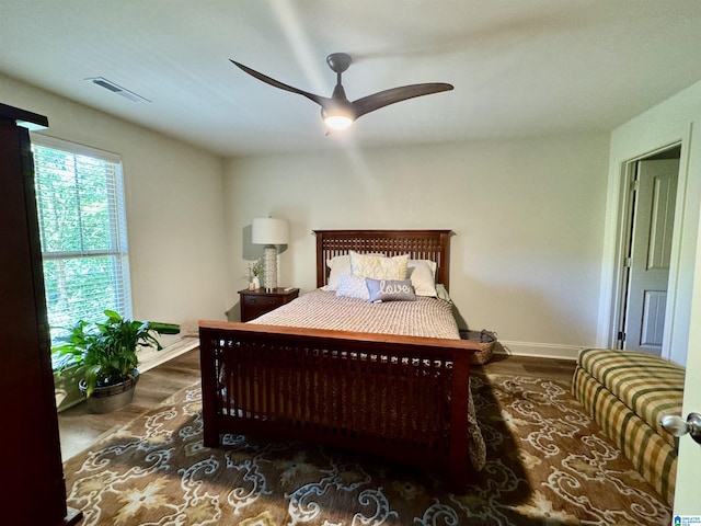 567 Brookwater Way, Wedowee, AL 36278 - bedroom featuring baseboards, a ceiling fan, and wood finished floors
