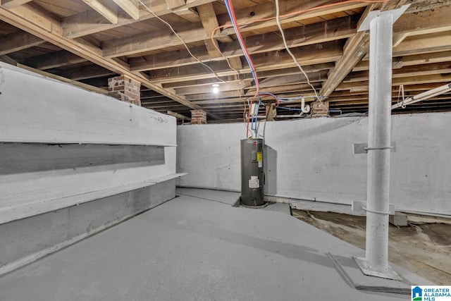 1119 8th Ave W, Birmingham, AL 35204 - unfinished below grade area featuring electric water heater