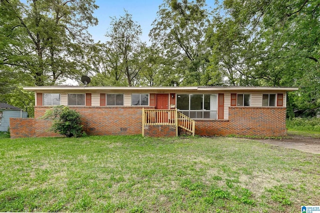 1232 Frisco St, Birmingham, AL 35224 - ranch-style home featuring brick siding, a front yard, and crawl space