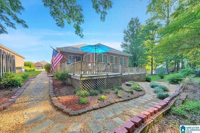 617 Golden Eagle Cir, Jasper, AL 35504 - rear view of property featuring a deck