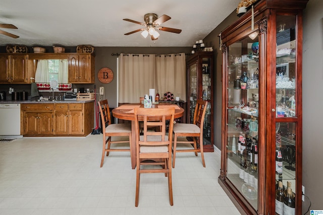 3628 Oscar Bradford Rd, Hayden, AL 35079 - dining room featuring a ceiling fan and light flooring