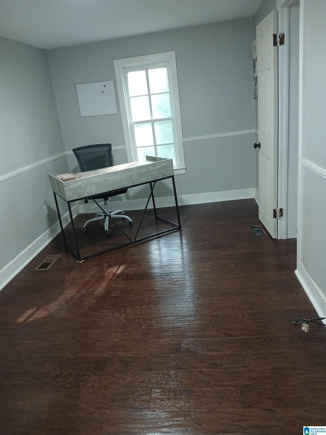 2120 Brewster Rd, Birmingham, AL 35235 - home office featuring dark wood-style floors