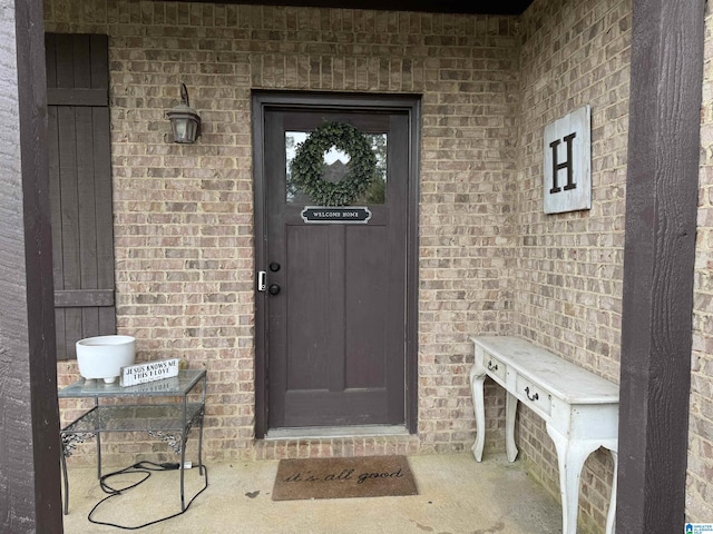 1206 Savannah Ln, Calera, AL 35040 - doorway to property featuring brick siding