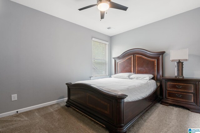 5432 Park Side Cir, Hoover, AL 35244 - carpeted bedroom with baseboards and ceiling fan