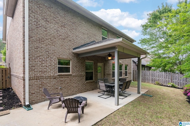 5432 Park Side Cir, Hoover, AL 35244 - view of patio with a ceiling fan