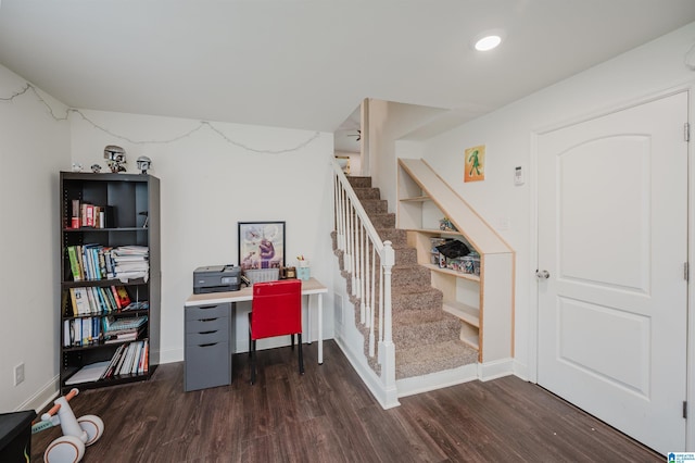 2479 Chuchura Rd, Birmingham, AL 35244 - office area with dark wood finished floors and baseboards