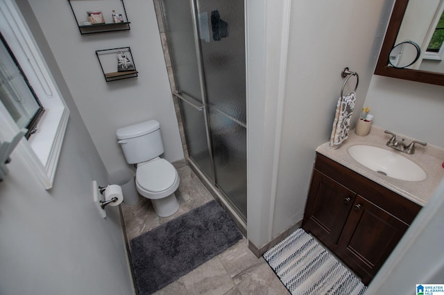 327 County Road 4315, Wedowee, AL 36278 - full bathroom featuring toilet, a shower stall, and vanity