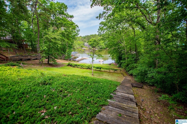 327 County Road 4315, Wedowee, AL 36278 - view of green lawn featuring a water view
