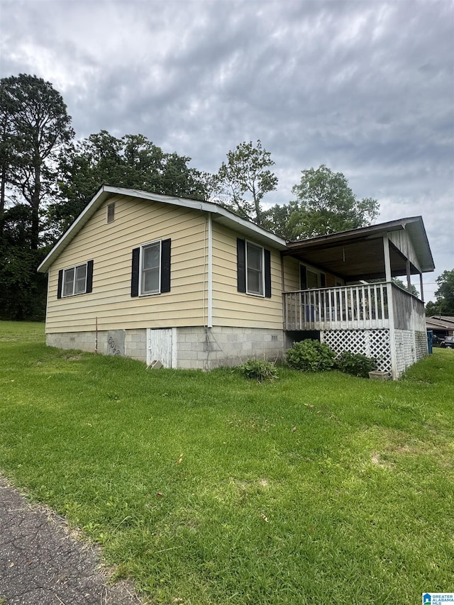 9709 Mize Rd, Remlap, AL 35133 - view of property exterior with a lawn and crawl space