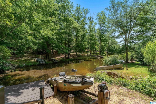 1272 Highland Lakes Trl, Birmingham, AL 35242 - view of yard featuring a water view and a dock