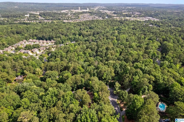 2013 Crossvine Rd, Hoover, AL 35244 - aerial view of property and surrounding area featuring a heavily wooded area